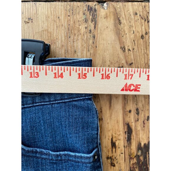 Liz Claiborne Slim Power Super Stretch Womens Petite 10P Jeans Dark Wash Denim - Picture 5 of 6